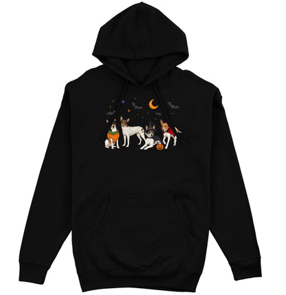 Rat Terrier Halloween Lineup - Adult Unisex Hoodie
