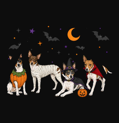 Rat Terrier Halloween Lineup - Adult Unisex Hoodie