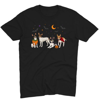 Rat Terrier Halloween Lineup - Adult Unisex T-Shirt