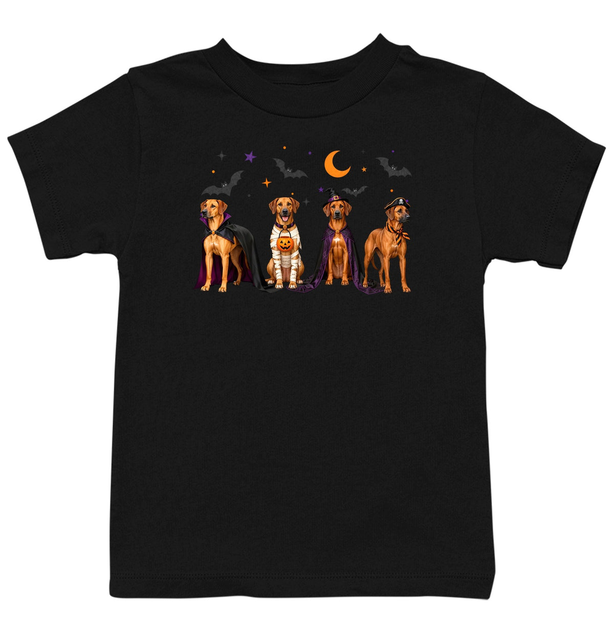 Rhodesian Ridgeback Halloween Lineup - Kids Unisex T-Shirt