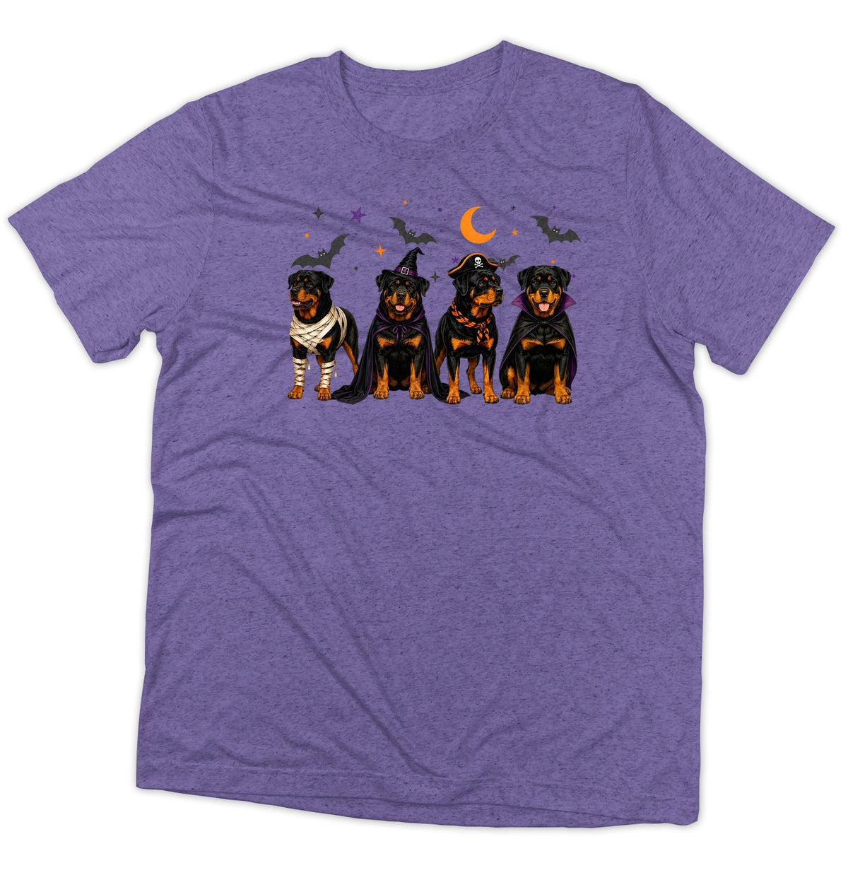 Rottweiler Halloween Lineup - Adult Tri-Blend T-Shirt