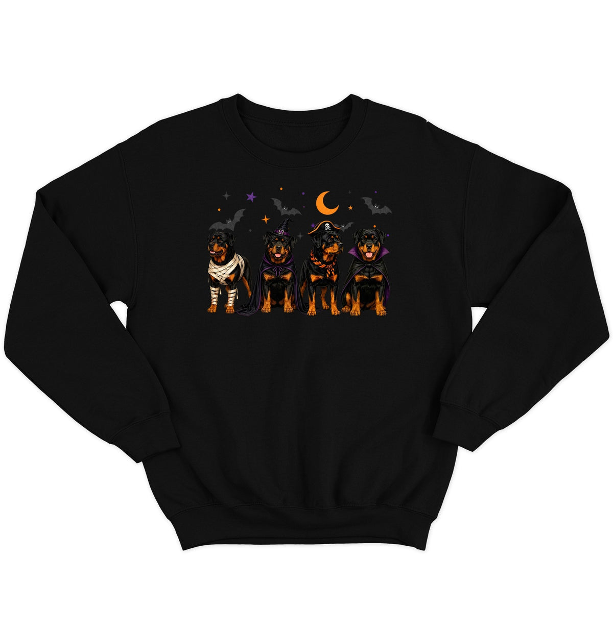 Rottweiler Halloween Lineup - Adult Unisex Crewneck Sweatshirt