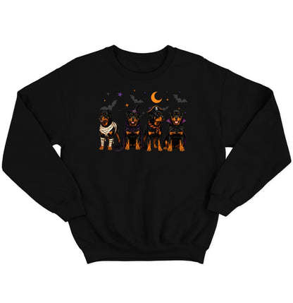 Rottweiler Halloween Lineup - Adult Unisex Crewneck Sweatshirt