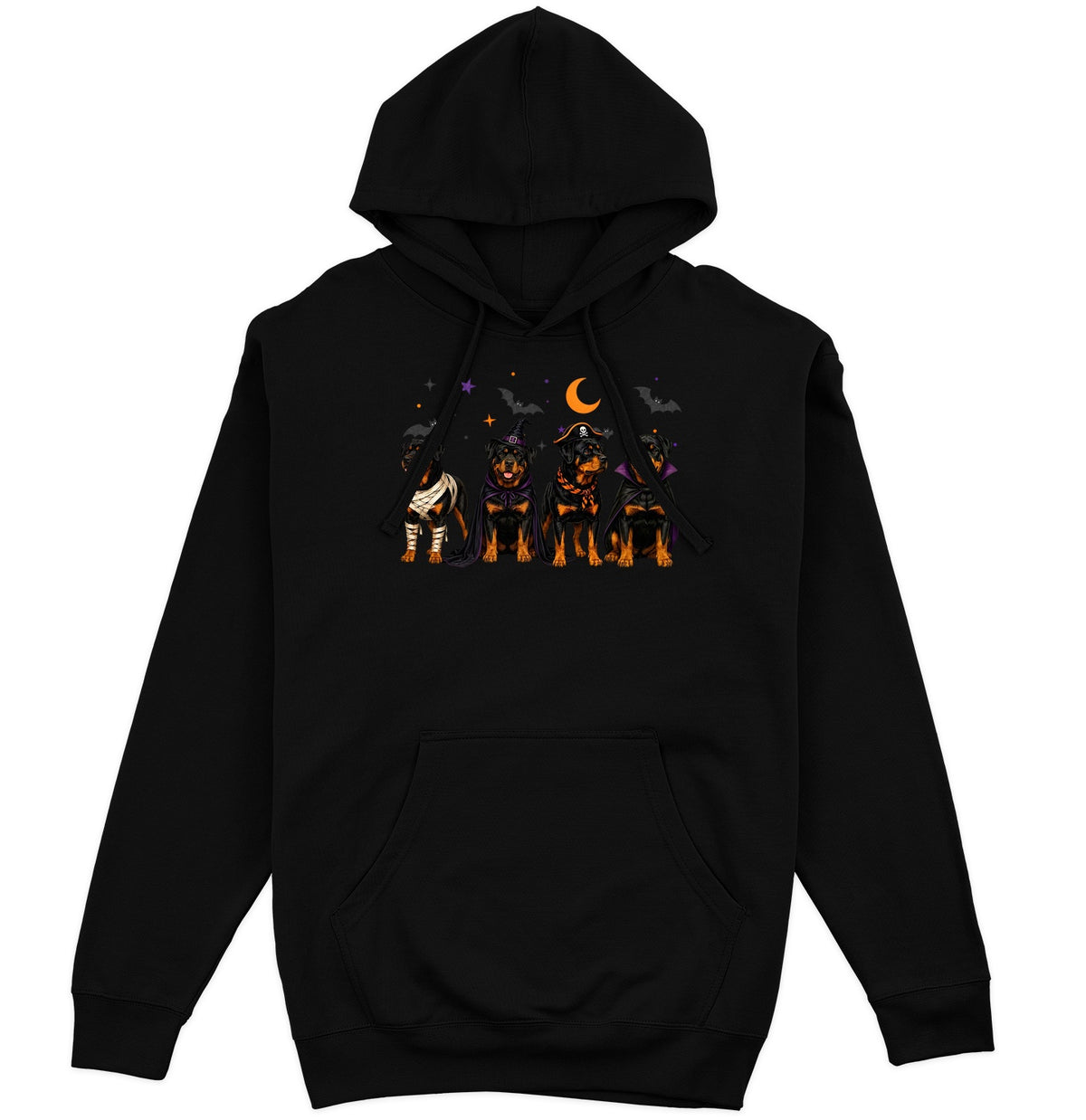 Rottweiler Halloween Lineup - Adult Unisex Hoodie