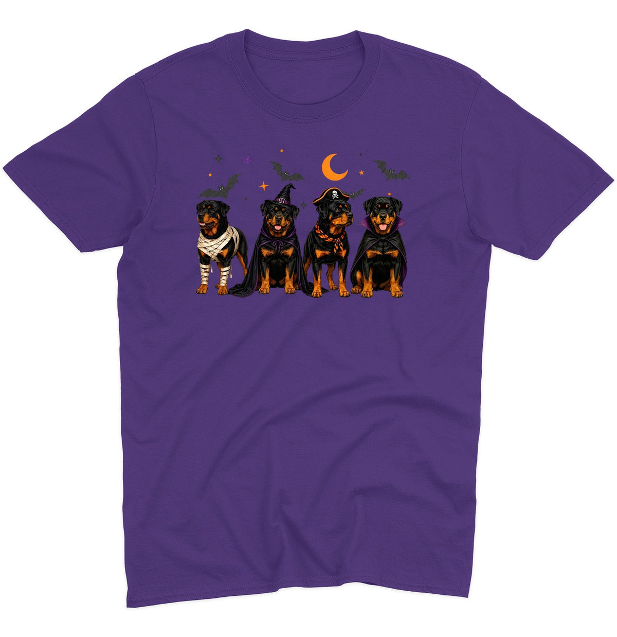 Rottweiler Halloween Lineup - Adult Unisex T-Shirt