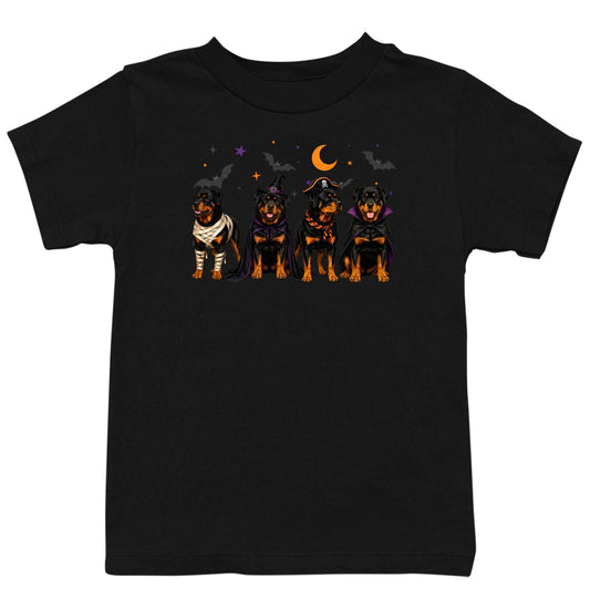 Rottweiler Halloween Lineup - Kids Unisex T-Shirt