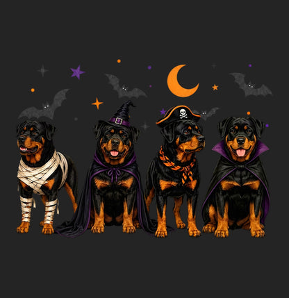 Rottweiler Halloween Lineup - Women's Tri-Blend T-Shirt