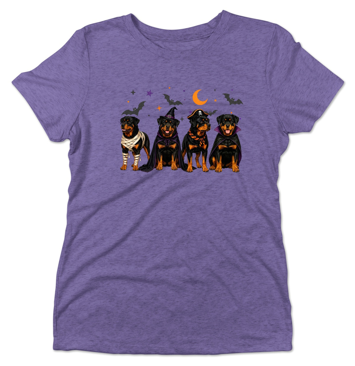 Rottweiler Halloween Lineup - Women's Tri-Blend T-Shirt
