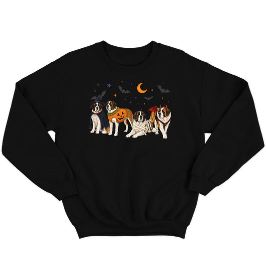 Saint Bernard Halloween Lineup - Adult Unisex Crewneck Sweatshirt