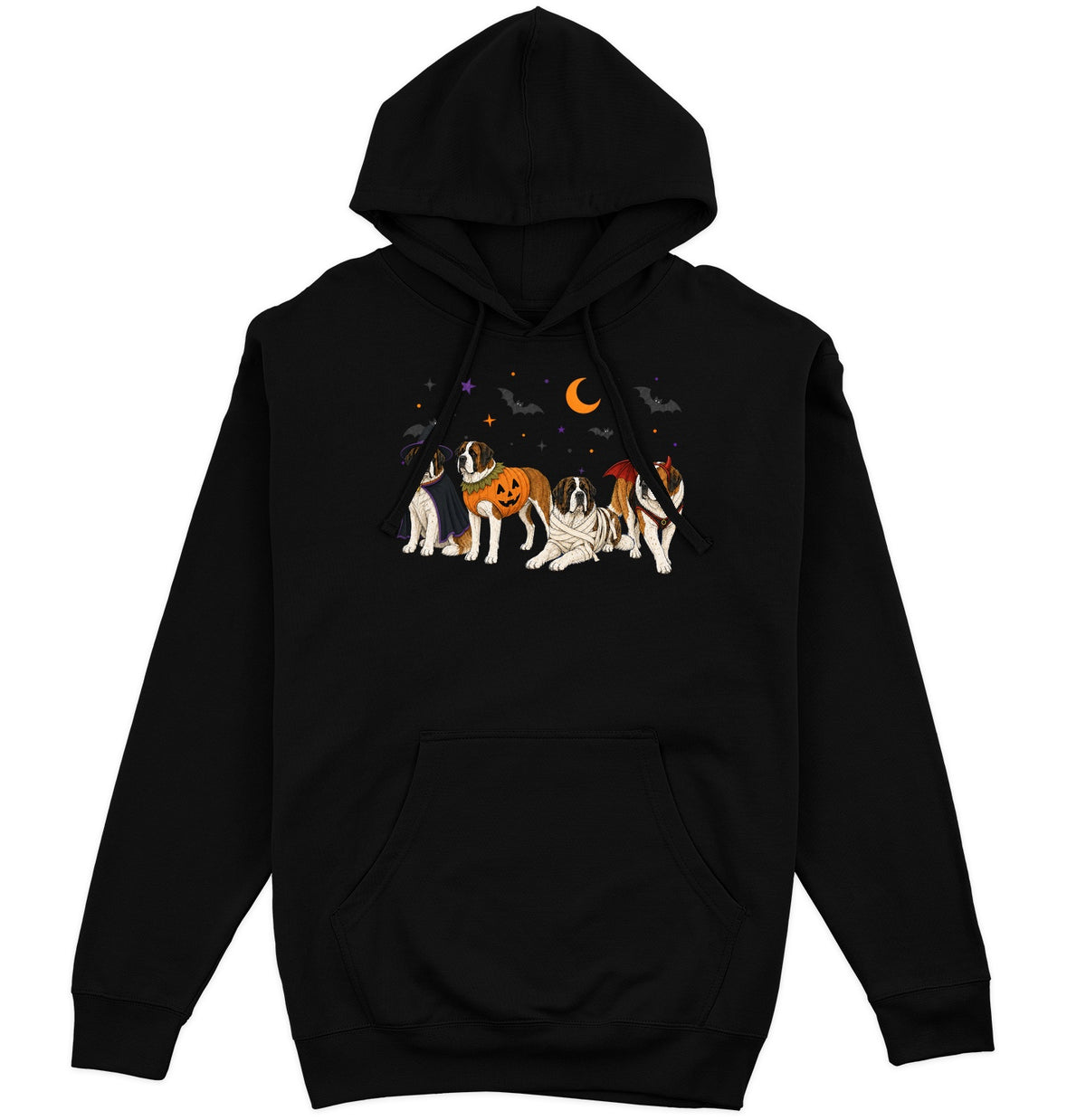 Saint Bernard Halloween Lineup - Adult Unisex Hoodie