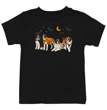 Saint Bernard Halloween Lineup - Kids Unisex T-Shirt