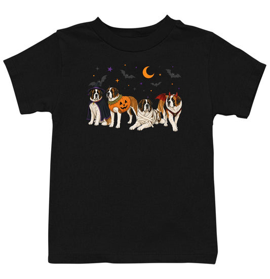 Saint Bernard Halloween Lineup - Kids Unisex T-Shirt