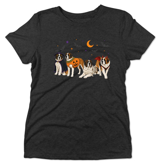 Saint Bernard Halloween Lineup - Women's Tri-Blend T-Shirt