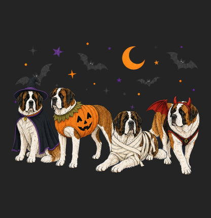 Saint Bernard Halloween Lineup - Women's Tri-Blend T-Shirt
