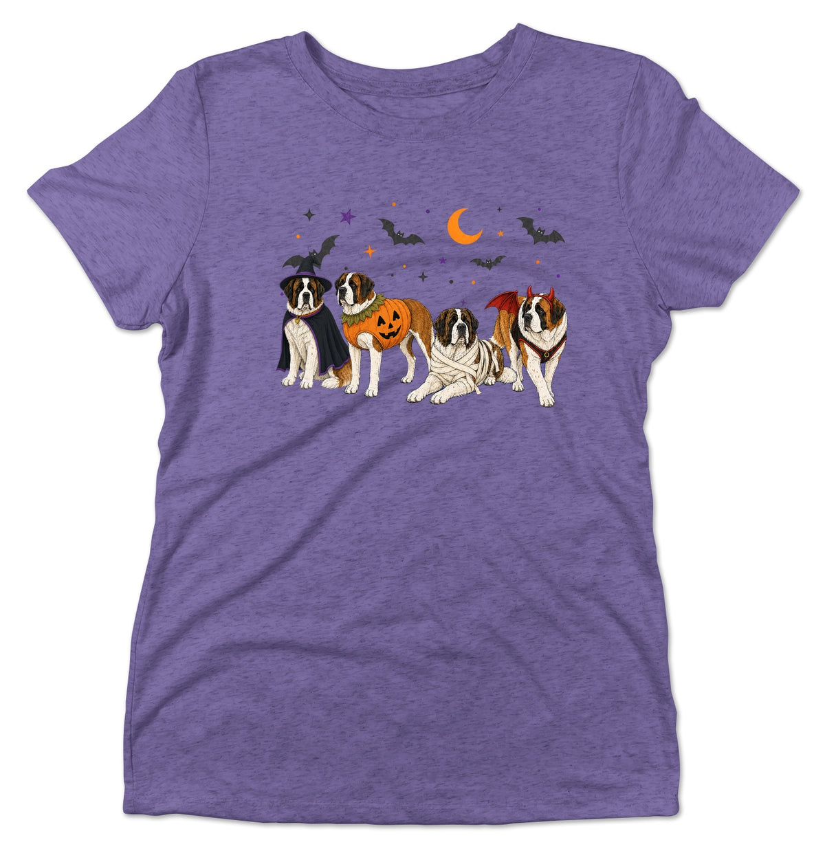 Saint Bernard Halloween Lineup - Women's Tri-Blend T-Shirt