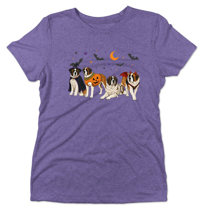 Saint Bernard Halloween Lineup - Women's Tri-Blend T-Shirt