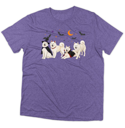 Samoyed Halloween Lineup - Adult Tri-Blend T-Shirt