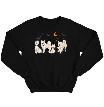Samoyed Halloween Lineup - Adult Unisex Crewneck Sweatshirt