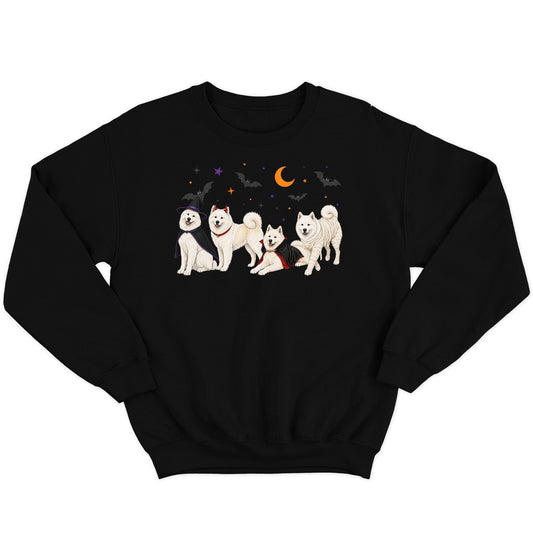 Samoyed Halloween Lineup - Adult Unisex Crewneck Sweatshirt