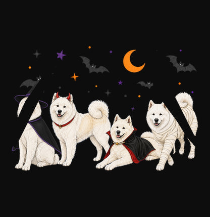 Samoyed Halloween Lineup - Adult Unisex Hoodie