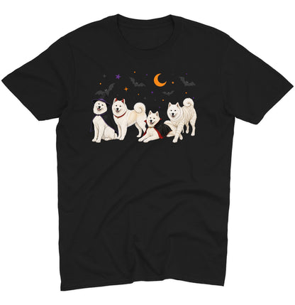 Samoyed Halloween Lineup - Adult Unisex T-Shirt