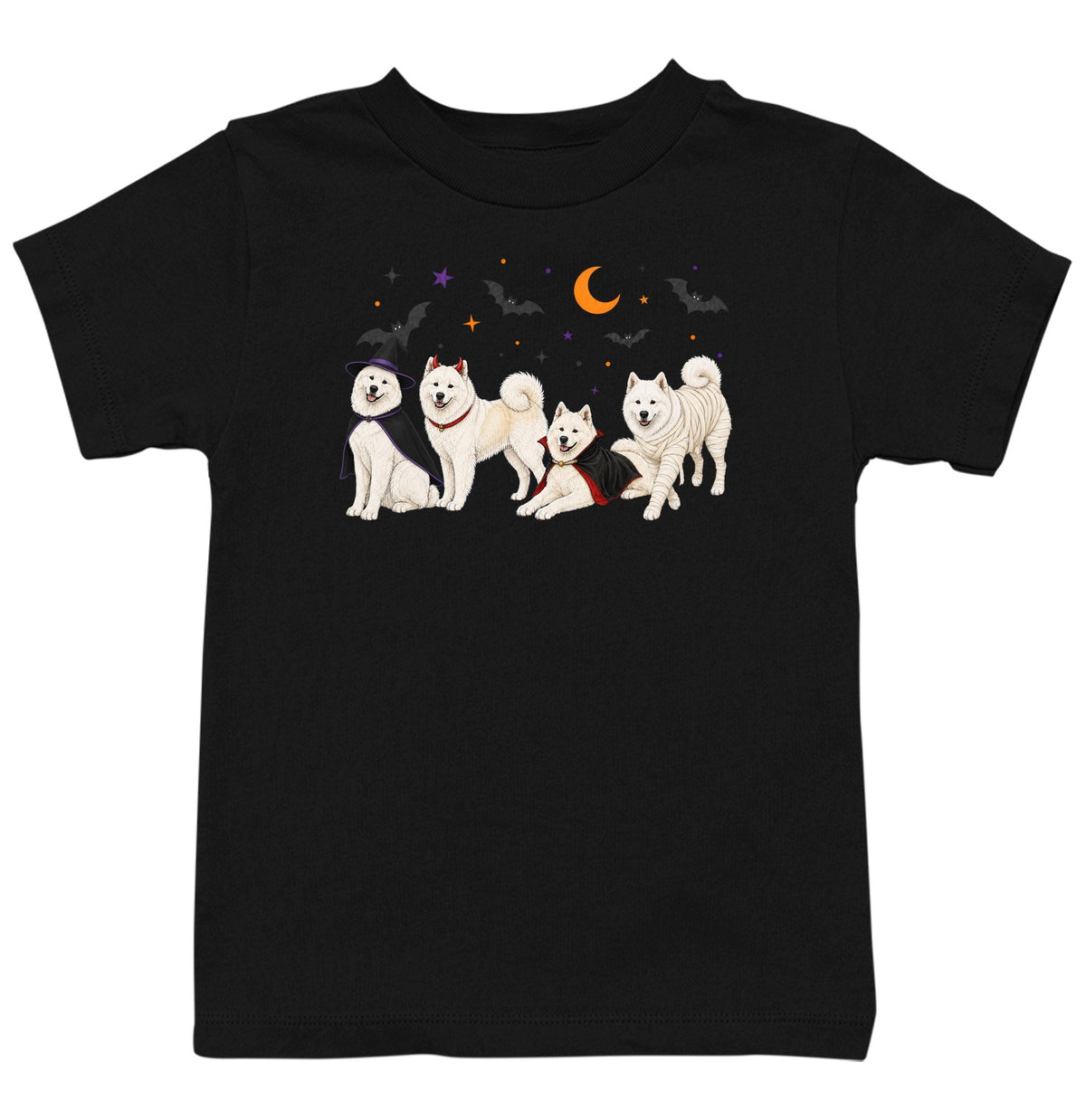 Samoyed Halloween Lineup - Kids Unisex T-Shirt