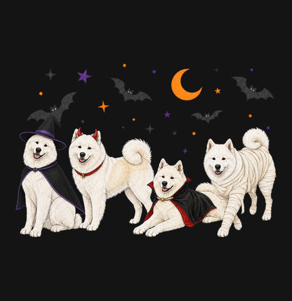 Samoyed Halloween Lineup - Kids Unisex T-Shirt