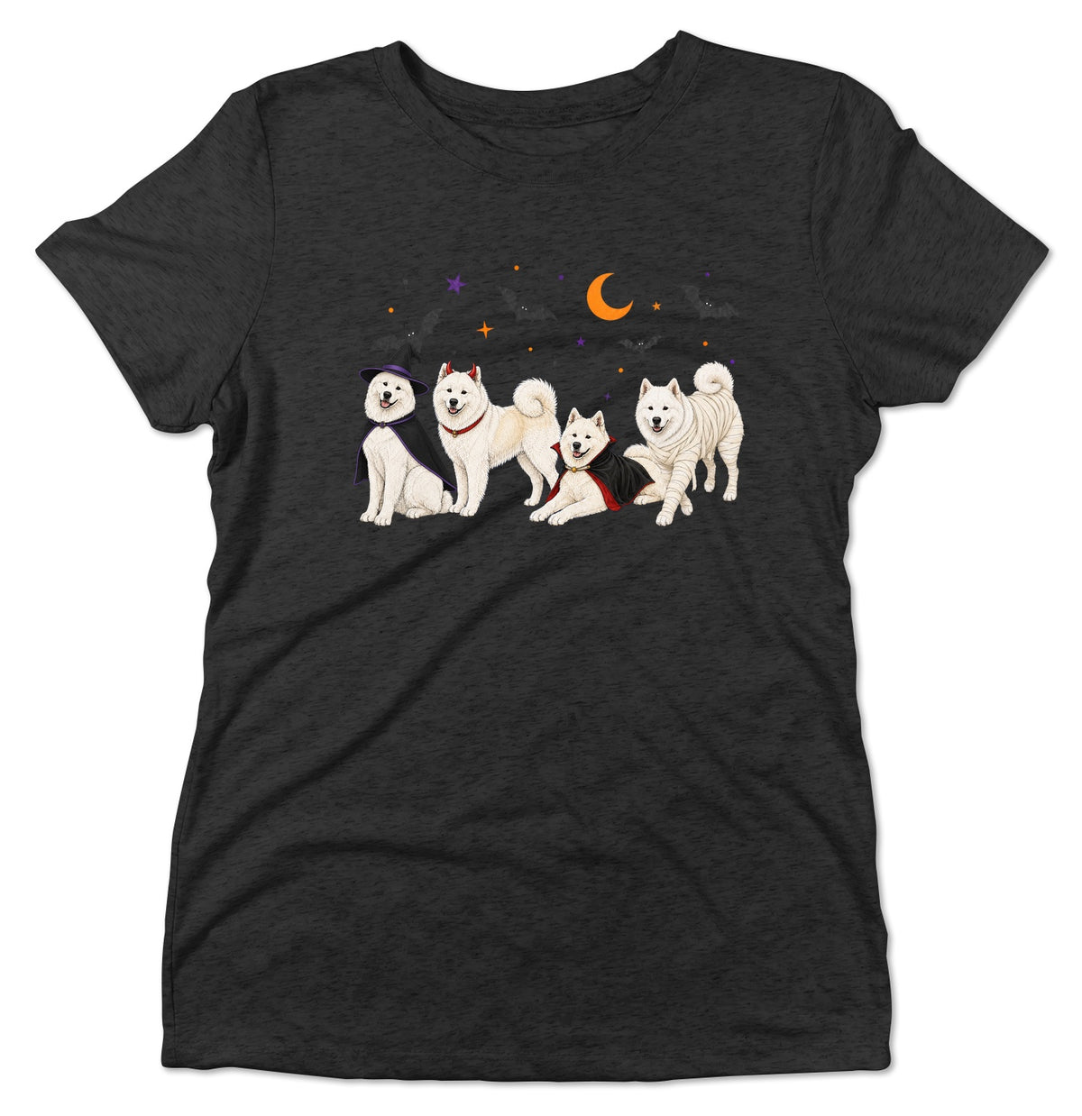 Samoyed Halloween Lineup - Women's Tri-Blend T-Shirt