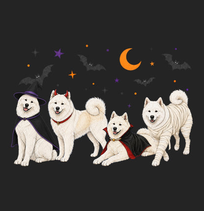 Samoyed Halloween Lineup - Women's Tri-Blend T-Shirt