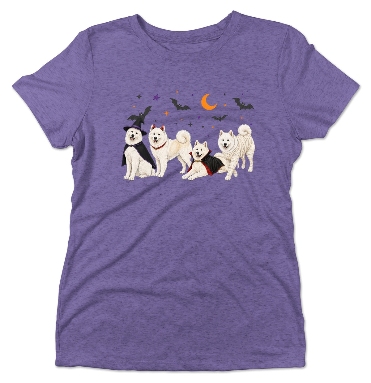 Samoyed Halloween Lineup - Women's Tri-Blend T-Shirt