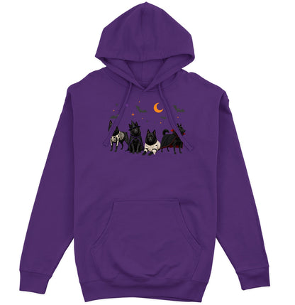 Schipperke Halloween Lineup - Adult Unisex Hoodie