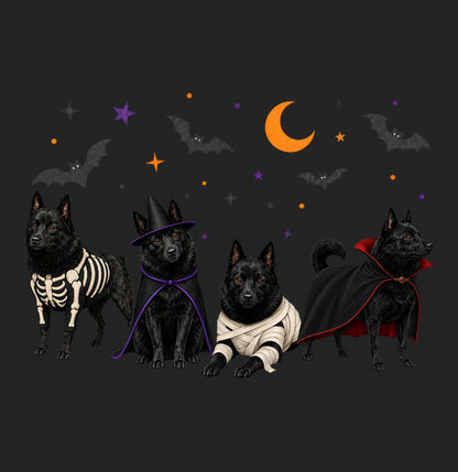 Schipperke Halloween Lineup - Women's Tri-Blend T-Shirt