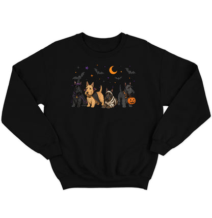 Scottish Terrier Halloween Lineup - Adult Unisex Crewneck Sweatshirt