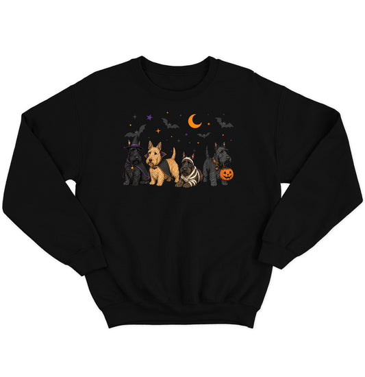 Scottish Terrier Halloween Lineup - Adult Unisex Crewneck Sweatshirt