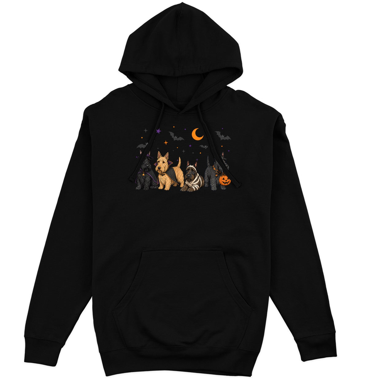 Scottish Terrier Halloween Lineup - Adult Unisex Hoodie