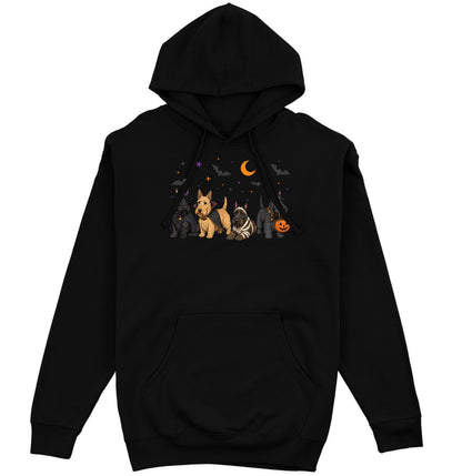 Scottish Terrier Halloween Lineup - Adult Unisex Hoodie