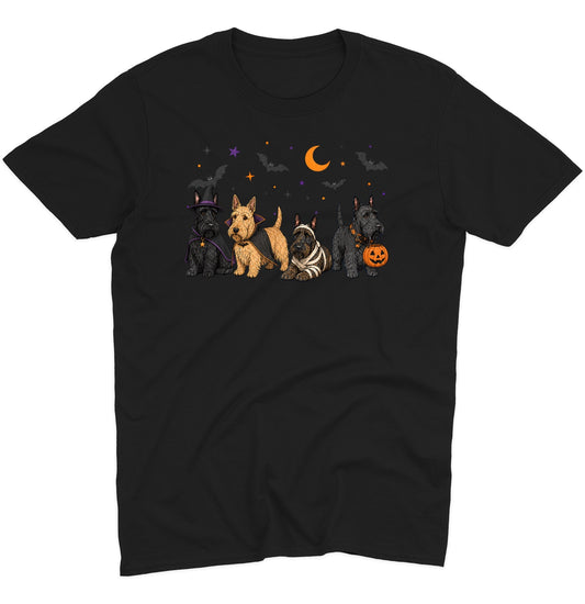 Scottish Terrier Halloween Lineup - Adult Unisex T-Shirt
