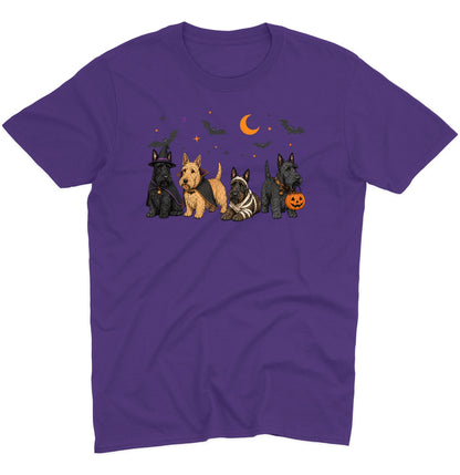 Scottish Terrier Halloween Lineup - Adult Unisex T-Shirt