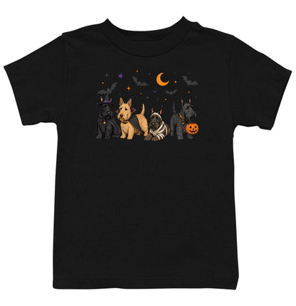 Scottish Terrier Halloween Lineup - Kids Unisex T-Shirt