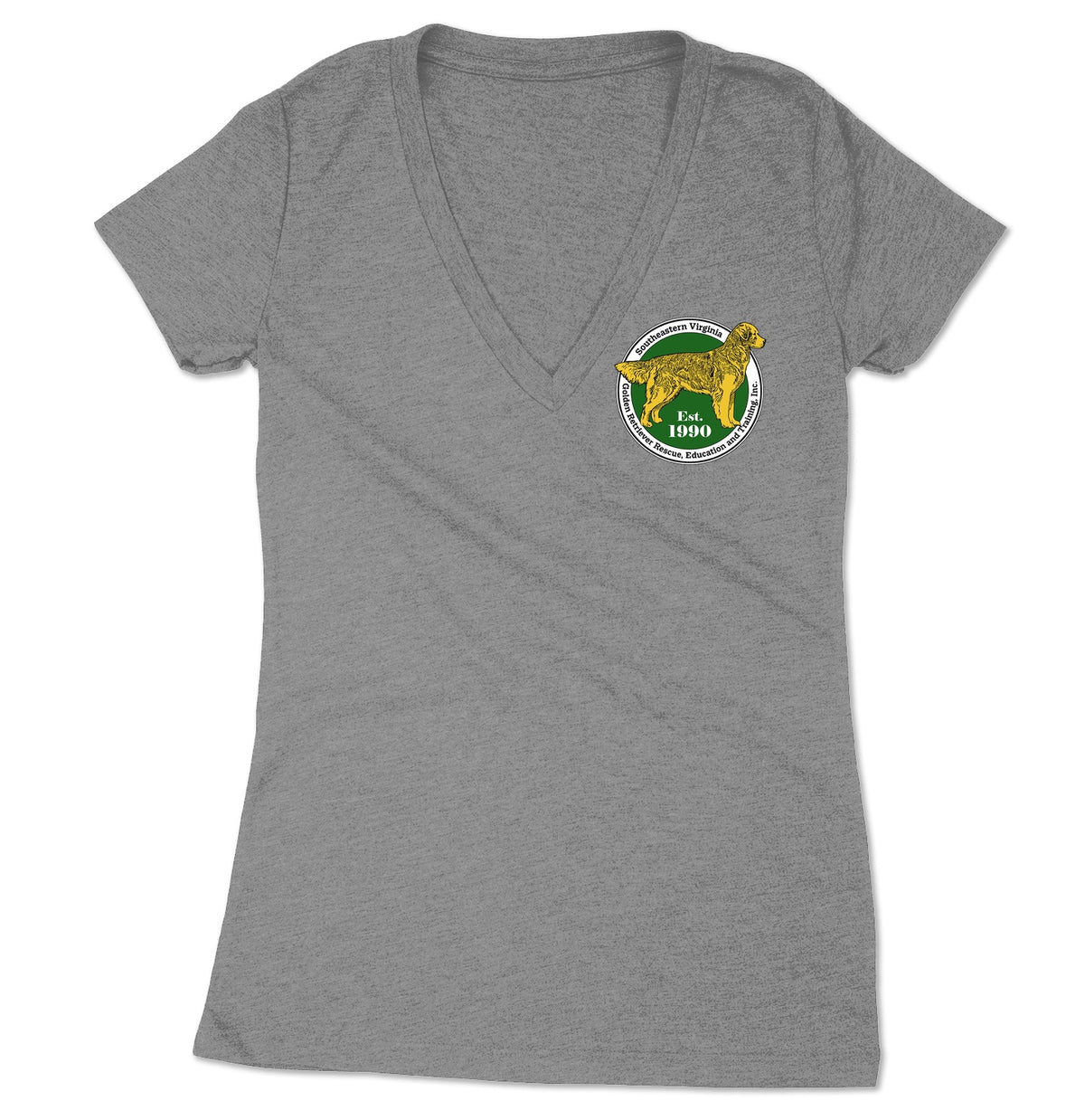 SEVA GRREAT Logo (Left Chest) - Women's V-Neck Tri-Blend T-Shirt