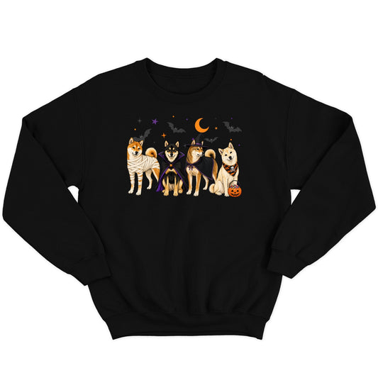 Shiba Inu Halloween Lineup - Adult Unisex Crewneck Sweatshirt