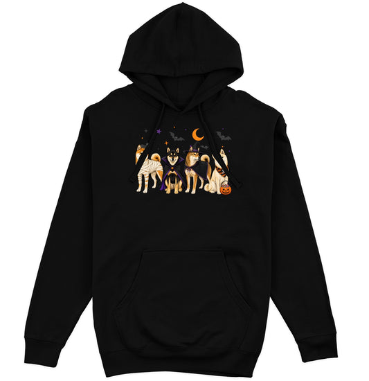 Shiba Inu Halloween Lineup - Adult Unisex Hoodie