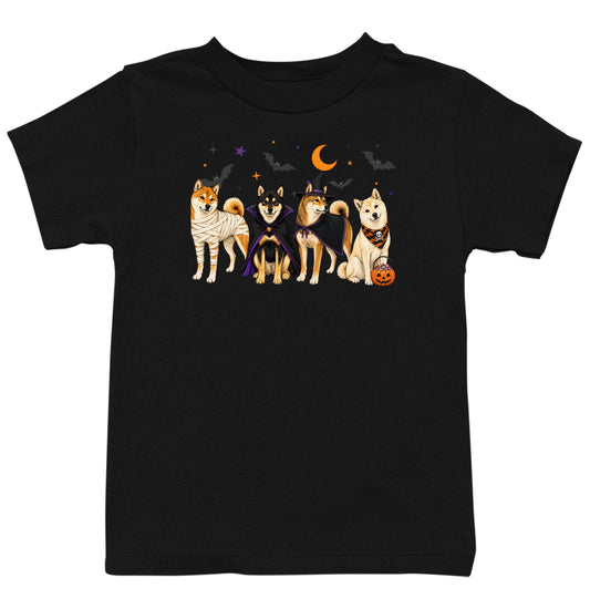 Shiba Inu Halloween Lineup - Kids Unisex T-Shirt