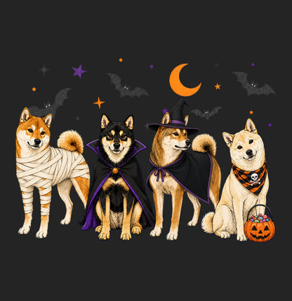 Shiba Inu Halloween Lineup - Women's Tri-Blend T-Shirt