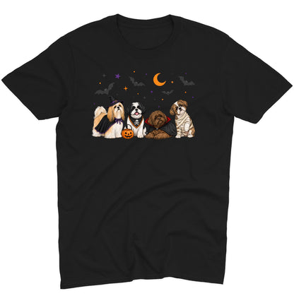 Shih Tzu Halloween Lineup - Adult Unisex T-Shirt