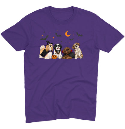 Shih Tzu Halloween Lineup - Adult Unisex T-Shirt