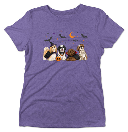 Shih Tzu Halloween Lineup - Women's Tri-Blend T-Shirt