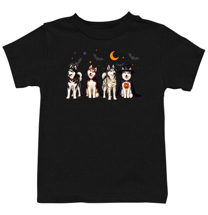Siberian Husky Halloween Lineup - Kids Unisex T-Shirt