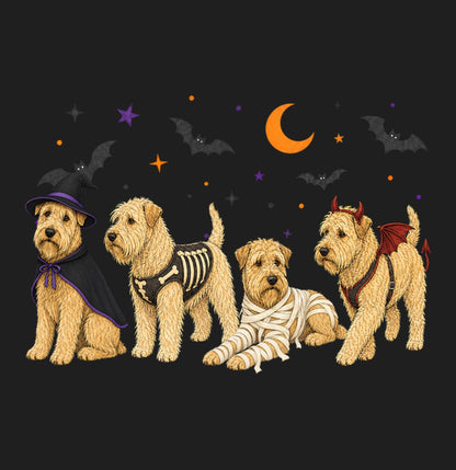Soft Coated Wheaten Terrier Halloween Lineup - Adult Tri-Blend T-Shirt