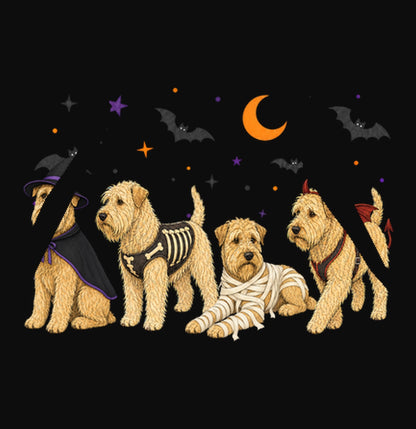 Soft Coated Wheaten Terrier Halloween Lineup - Adult Unisex Hoodie